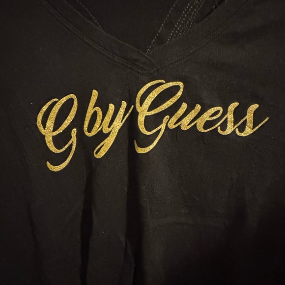 Vintage - Guess Black Top with Gold Sequin Wings - Picture 3 of 4